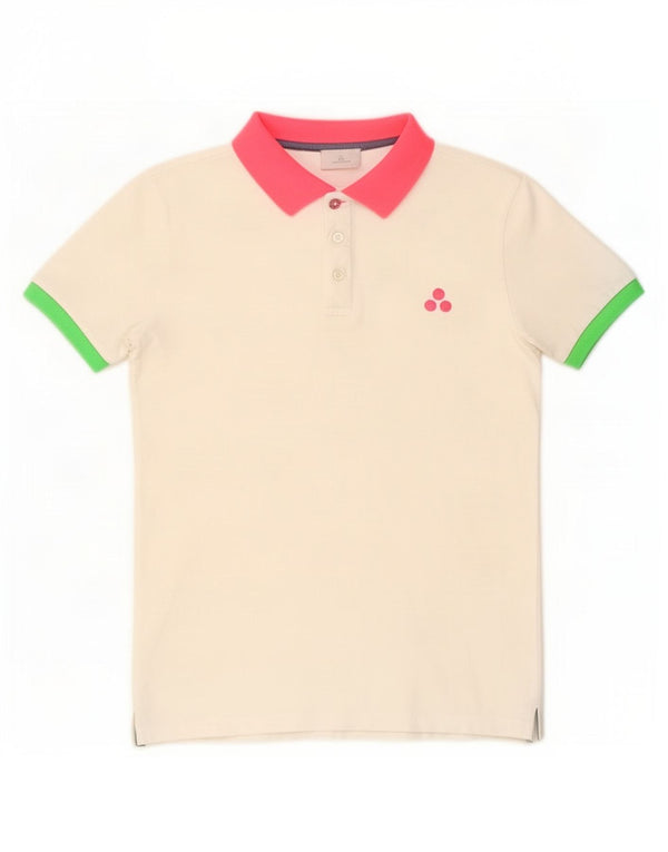 PEUTEREY Pige Polo Shirt 11-12 år Hvid Colourblock Bomuld