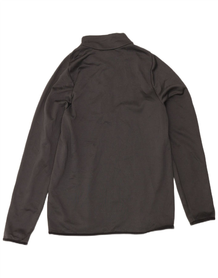 NIKE Mens Zip Neck Pullover Tracksuit Top Medium Grey Polyester