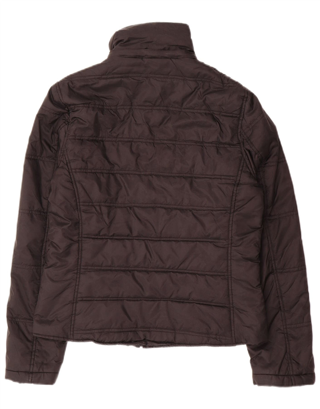 Zara Dame Polstret Jakke UK 16 Stor Sort Nylon