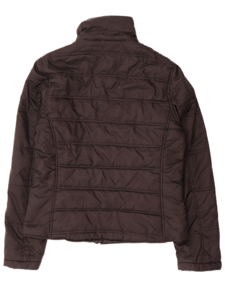 Zara Dame Polstret Jakke UK 16 Stor Sort Nylon