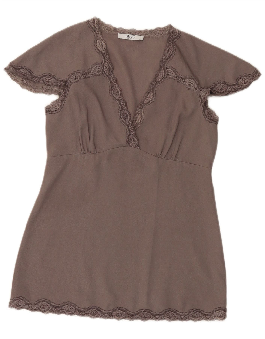 Liu Jo Dame Bluse Top UK 8 Lille Grå
