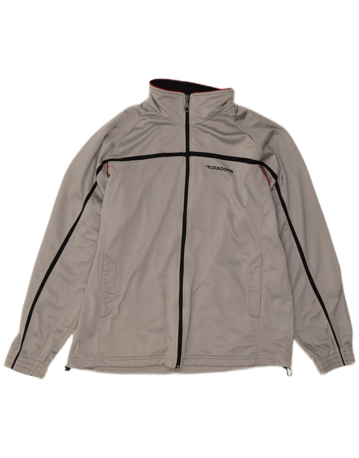 Diadora Herre træningsdragt Topjakke UK 40 Medium Grå Polyester