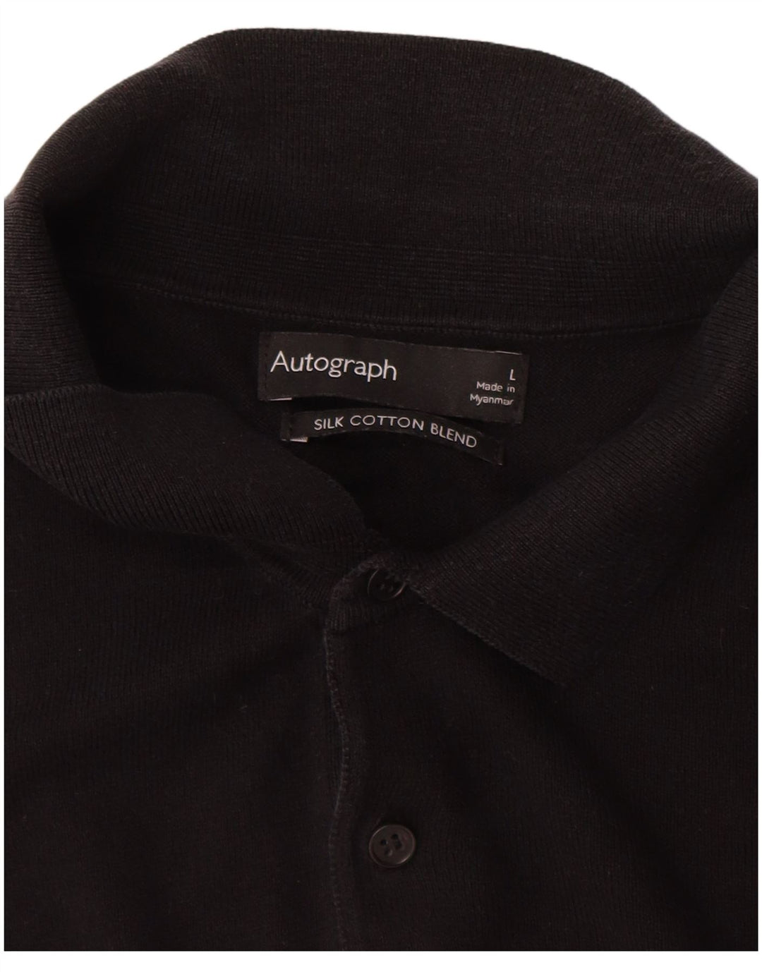 Marks & Spencer Herre Autograph Polo Neck Jumper Sweater Stor Sort