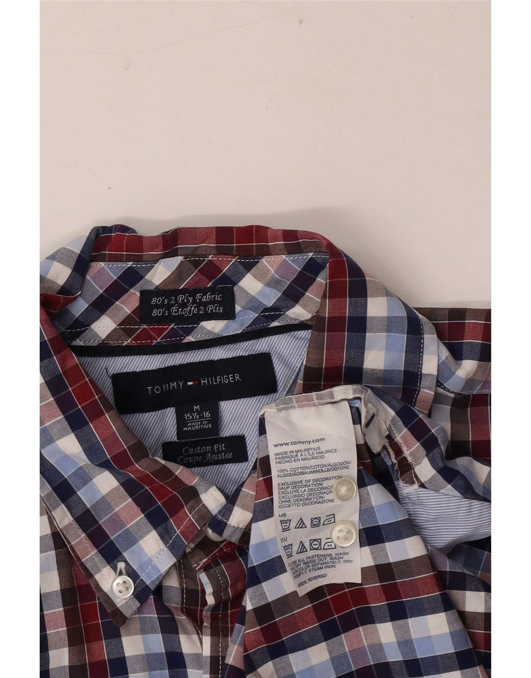 Tommy Hilfiger Herreskjorte Str. 15 1/2 16 Medium Flerfarvet Tern