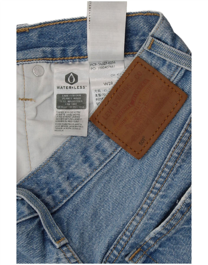 Levi's Womens 501 højtaljede denimshorts W28 mellemblå bomuld
