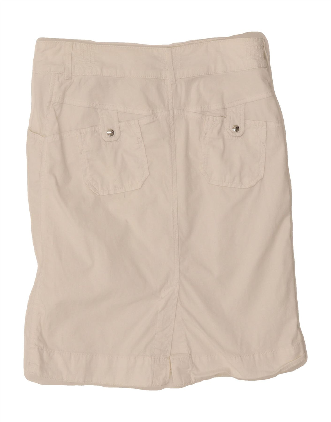 TRUSSARDI Womens Straight Skirt IT 42 Medium W30  White Cotton Vintage Trussardi and Second-Hand Trussardi from Messina Hembry 