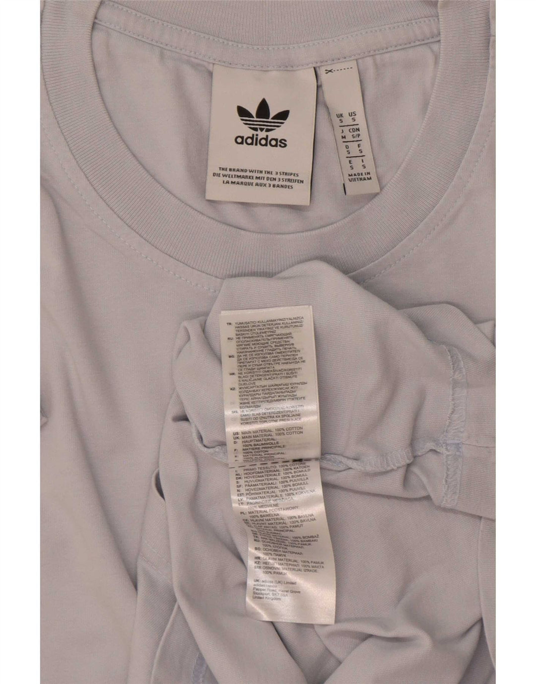 Adidas T-shirt top lille blå bomuld til mænd