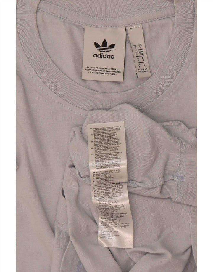 Adidas T-shirt top lille blå bomuld til mænd
