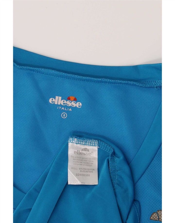 Ellesse Dame T-Shirt Top UK 8 Small Blue Polyester