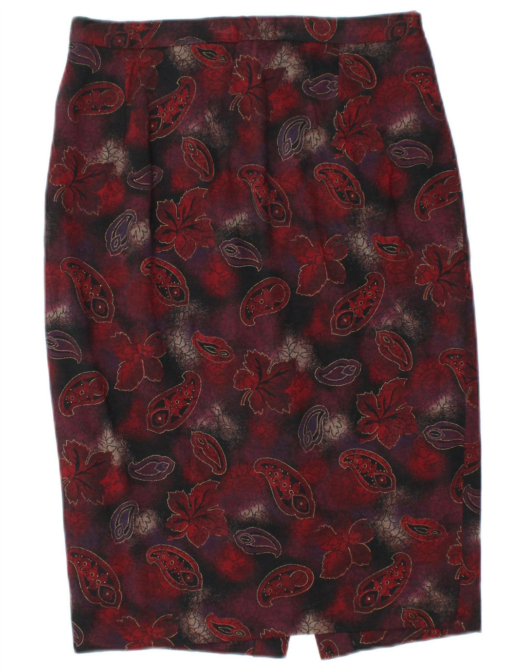 LUISA SPAGNOLI Blyantnederdel til kvinder W28 Medium Burgundy Paisley