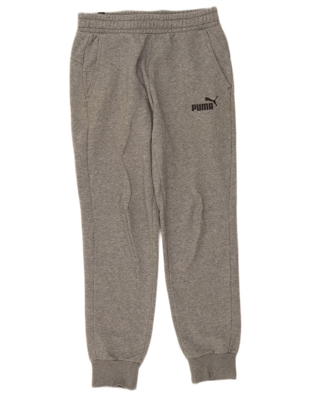 PUMA Mens Tracksuit Trousers Joggers Small  Grey Cotton