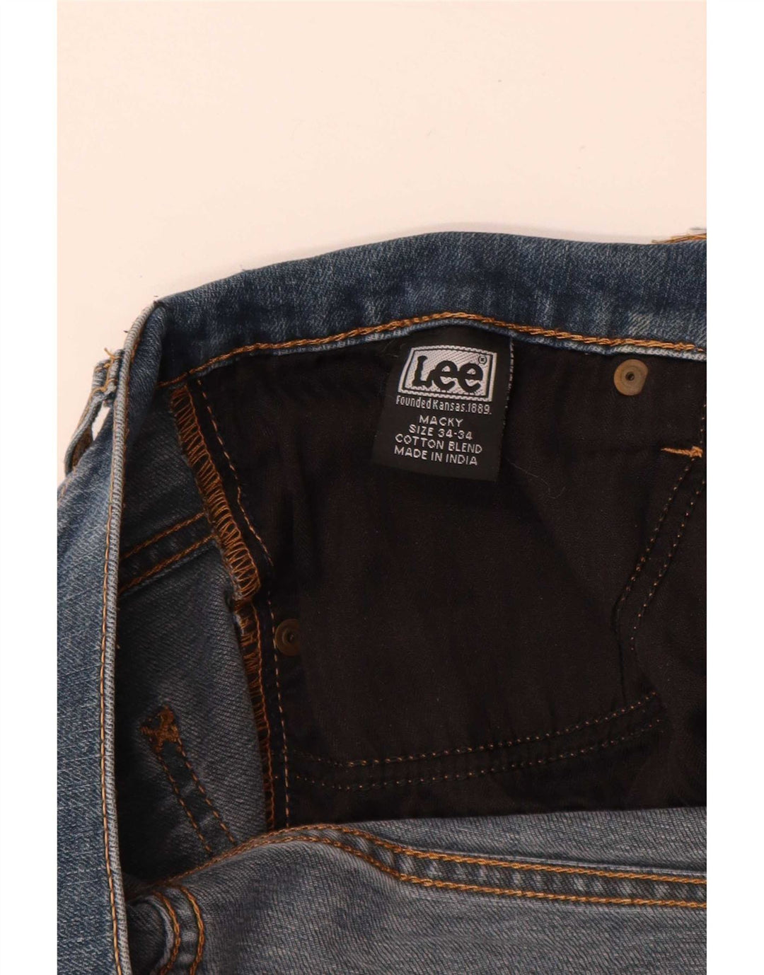 Lee Herre Macky Straight Jeans W34 L28 Blå