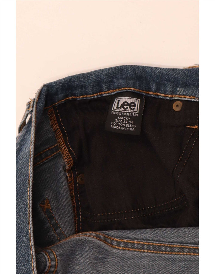 Lee Herre Macky Straight Jeans W34 L28 Blå
