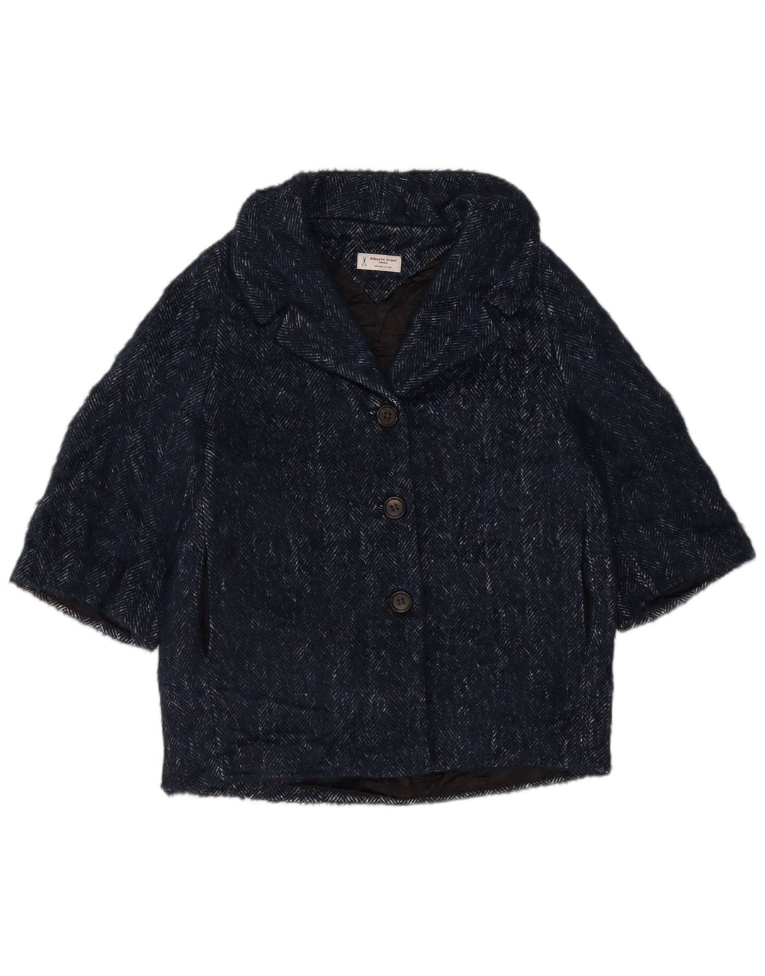 Alberto Biani Dame 3/4 ærmet blazerjakke IT 42 Medium Navy Blue
