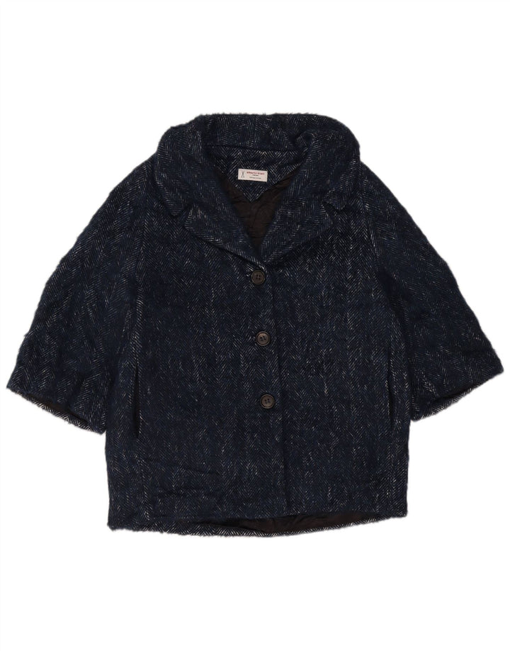 Alberto Biani Dame 3/4 ærmet blazerjakke IT 42 Medium Navy Blue