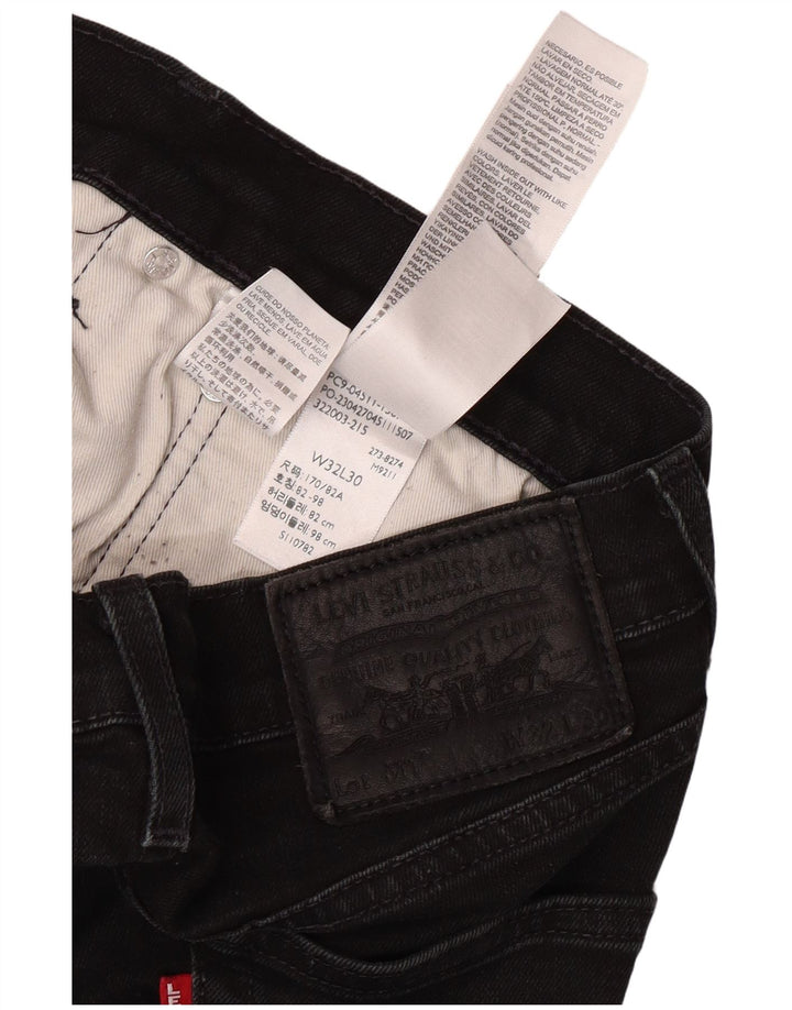 LEVI'S Slim Jeans til mænd W32 L30 sort bomuld