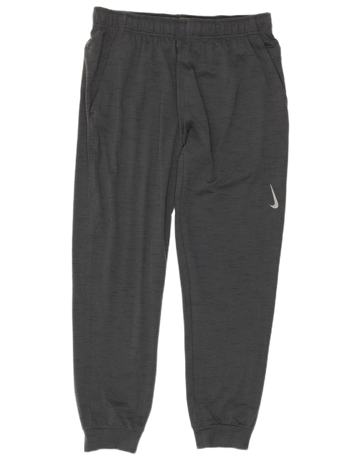 Nike Herre Dri Fit træningsdragt Bukser Joggers Large Grå Flecked Polyester
