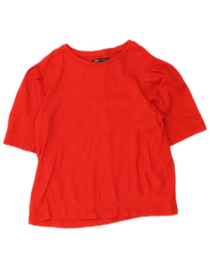 Zara Damebluse Top UK 12 Medium Rød