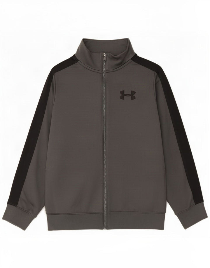 Under Armour drenge træningsdragt topjakke 9-10 år mellemgrå farveblok