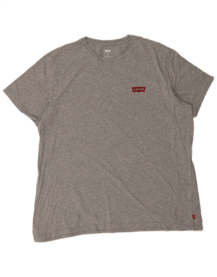 Levi's Herre Slim T-Shirt Top XL Grå Flecked Bomuld