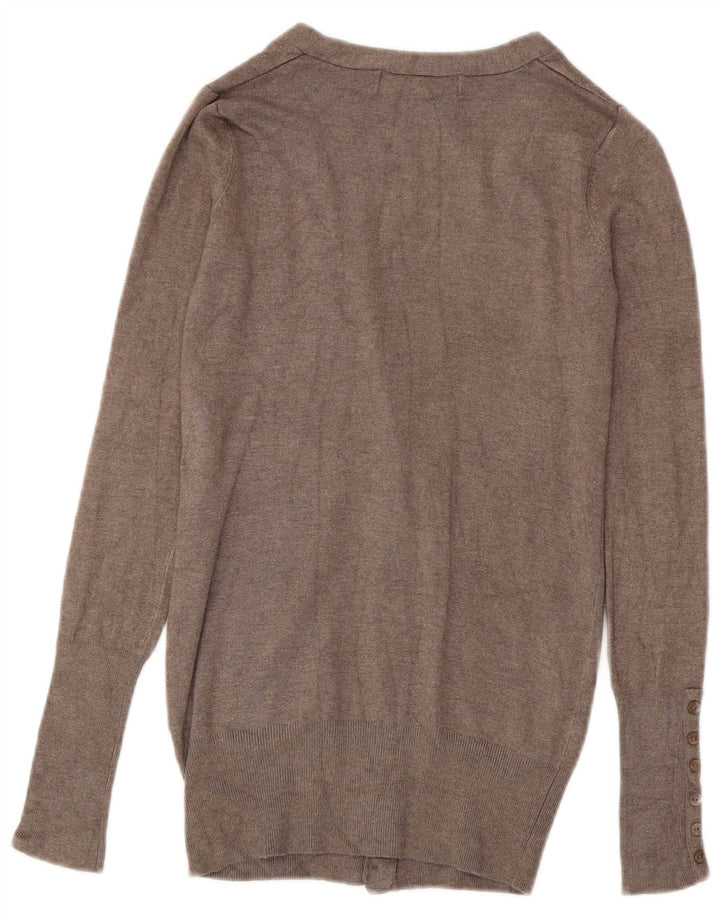ZARA cardigan sweater til kvinder UK 10 Small Grey Rayon