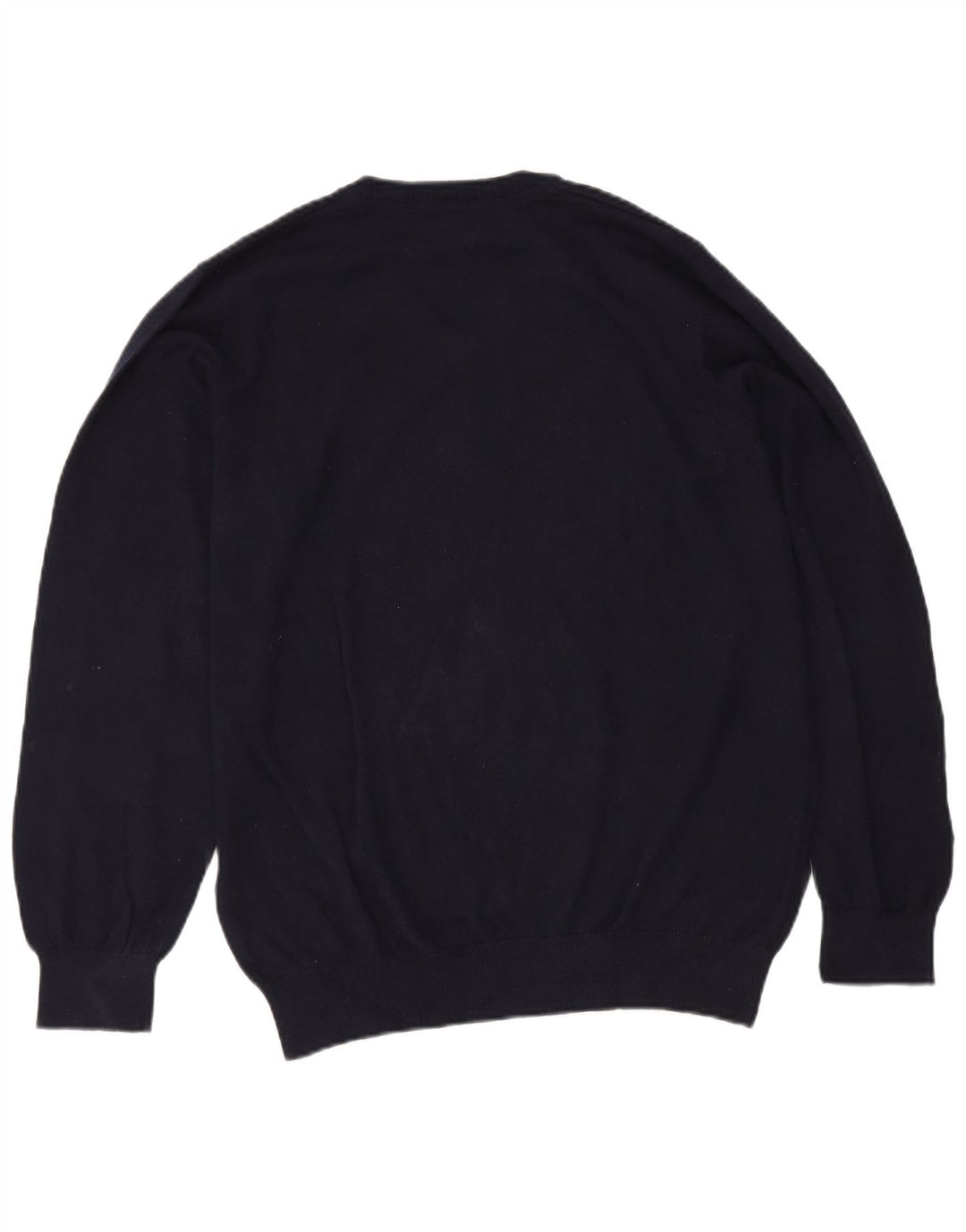 L.L.Bean Herre V-hals sweater Stor marineblå bomuld
