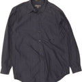 EDDIE BAUER Mens Shirt Medium Navy Blue Cotton Vintage Eddie Bauer and Second-Hand Eddie Bauer from Messina Hembry 