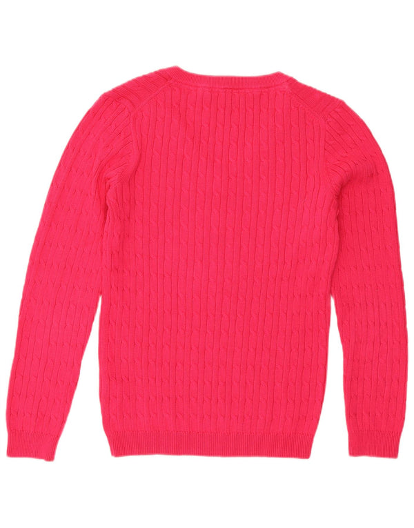 Besætningstøj Dame V-hals sweater UK 10 Lille Pink Bomuld