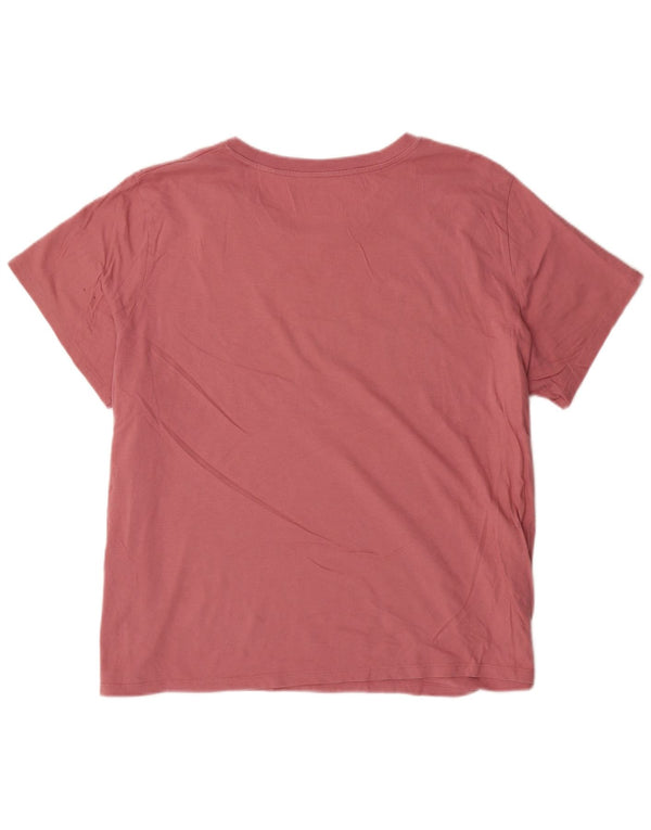 Levi's Womens Graphic T-Shirt Top UK 22 3XL Pink Cotton
