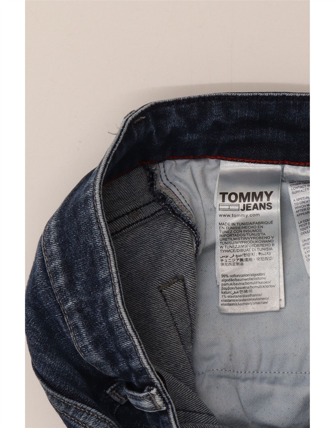 Tommy Hilfiger Herre Slim Jeans W30 L32 Blå Bomuld