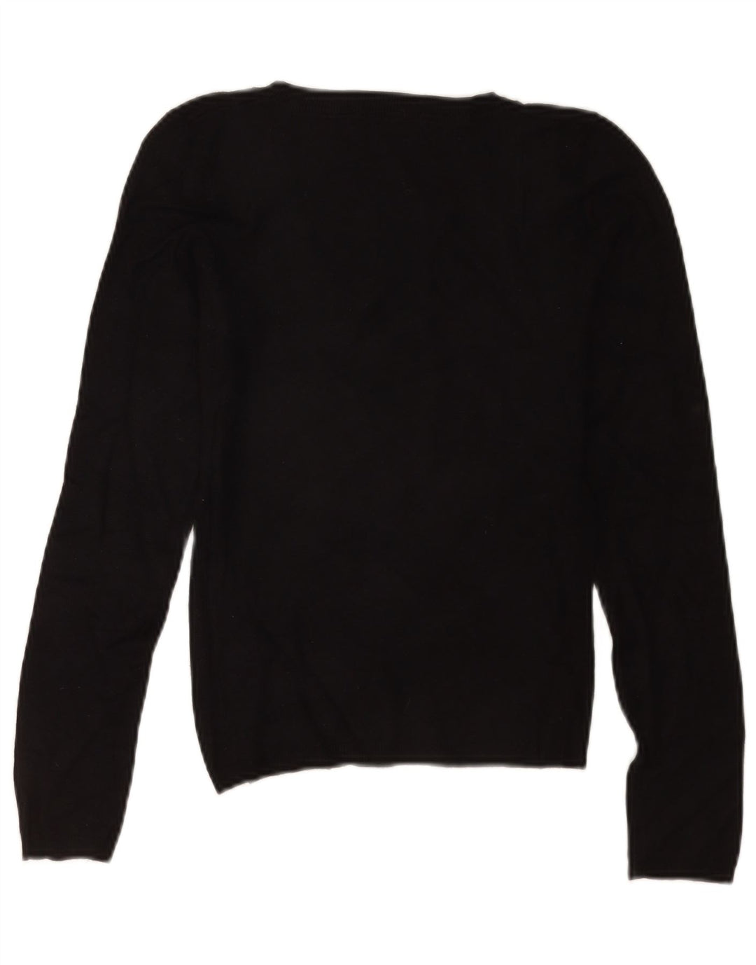 Zara Dame V-hals sweater UK 8 Small Black Rayon