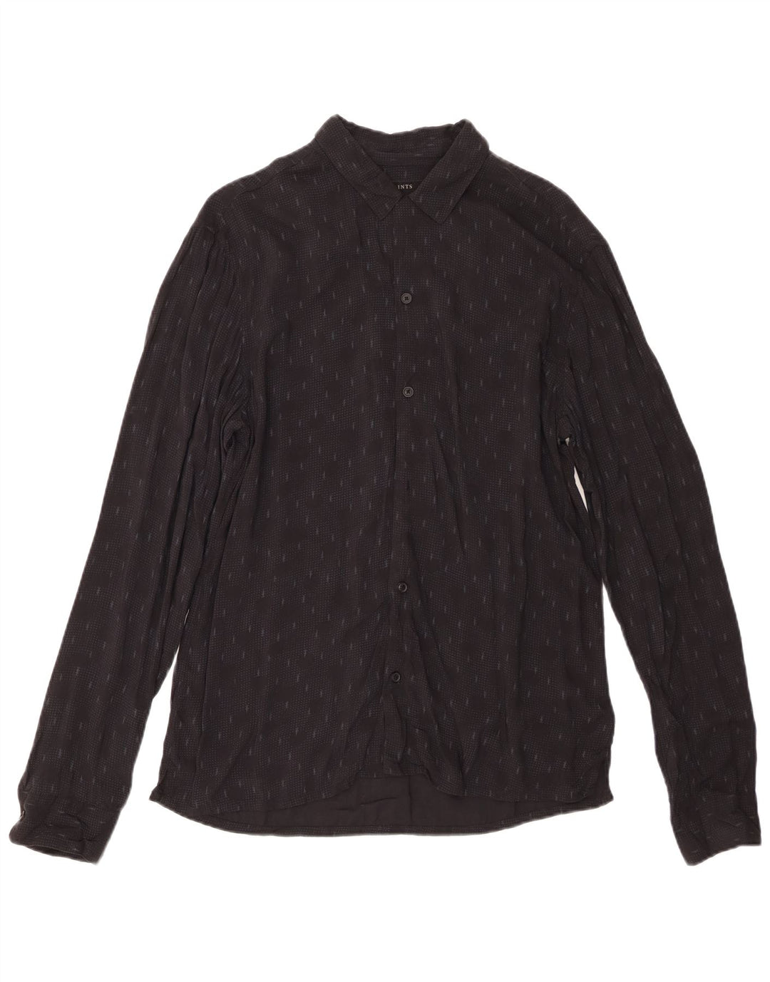 All Saints Herreskjorte Medium Sort Geometrisk Viscose
