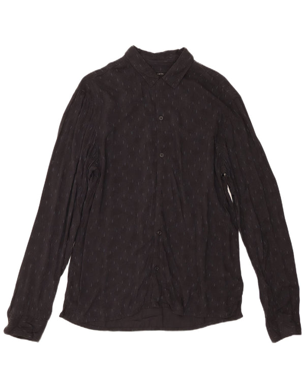 All Saints Herreskjorte Medium Sort Geometrisk Viscose