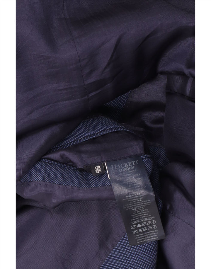 Hackett Herre 2 Button Blazer Jacket UK 42 XL Blå Uld