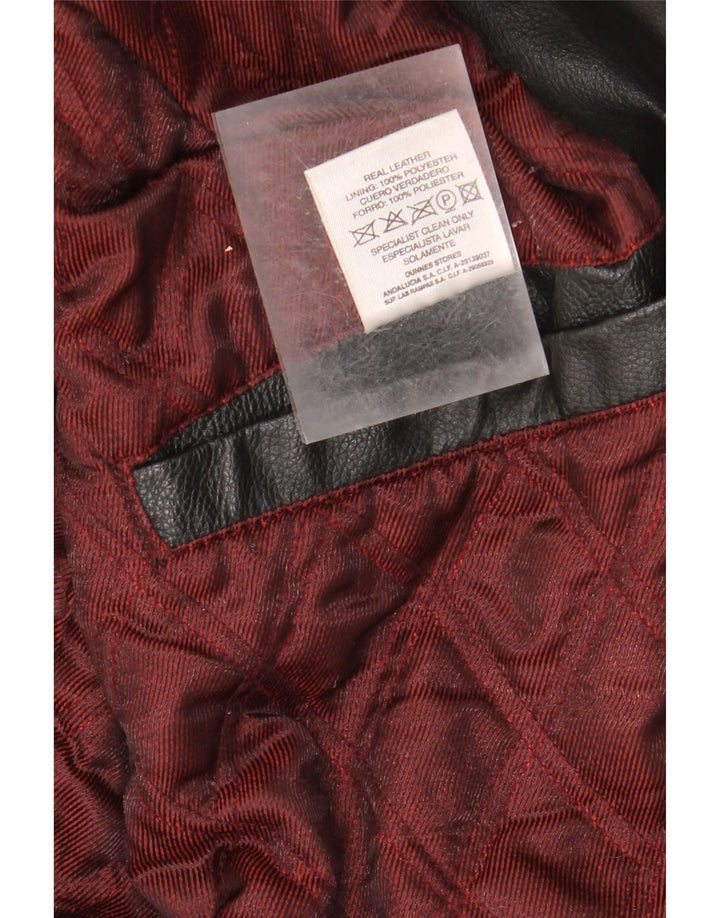 St. Bernard Herre Læderjakke UK 40 Stor Sort Læder