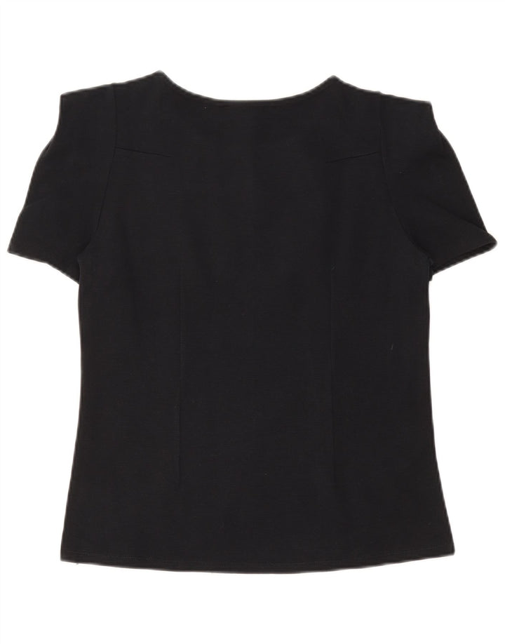 ZARA Dame Bluse Top UK 12 Medium Navy Blue