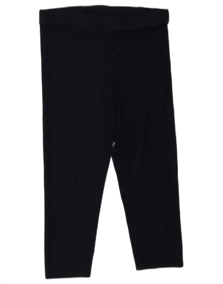 Boden Dame Capri Leggings UK 12 Medium Navy Blue Viscose