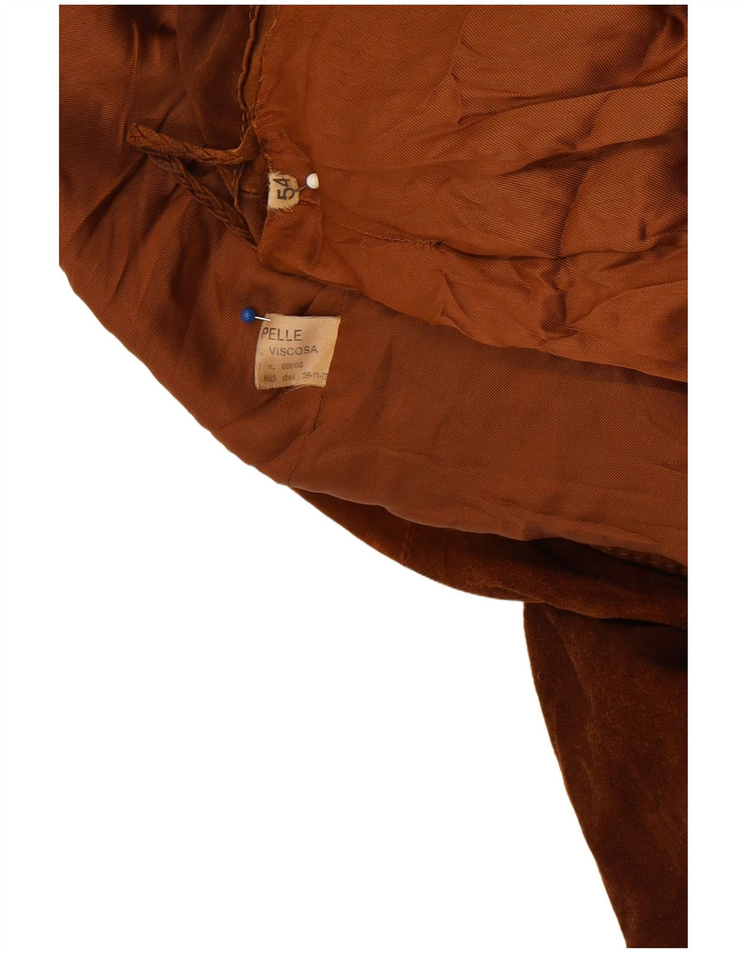 Vintage herre ruskindsjakke IT 54 2XL brunt læder