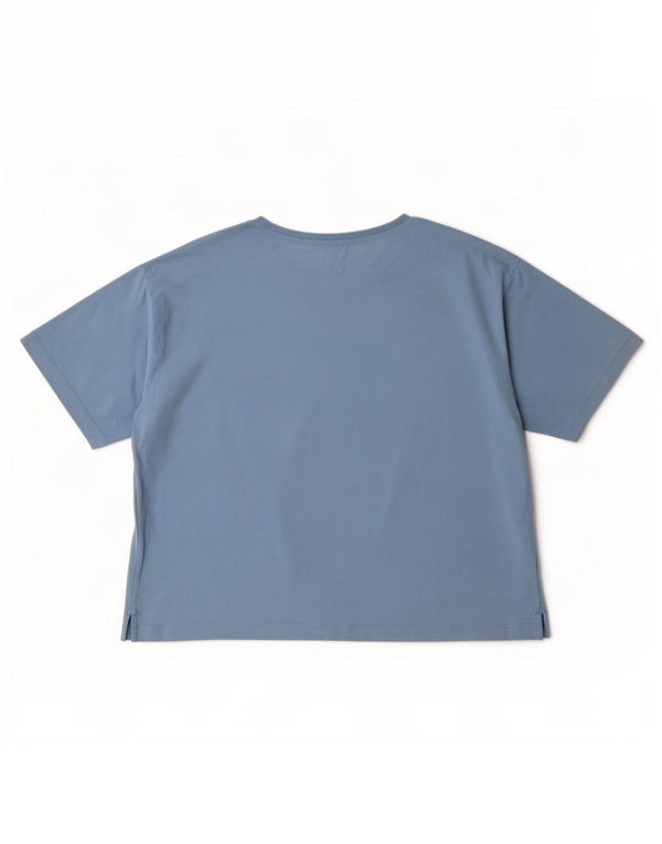 Puma Womens Crop Oversized T-Shirt Top UK 10 Small Blue Cotton