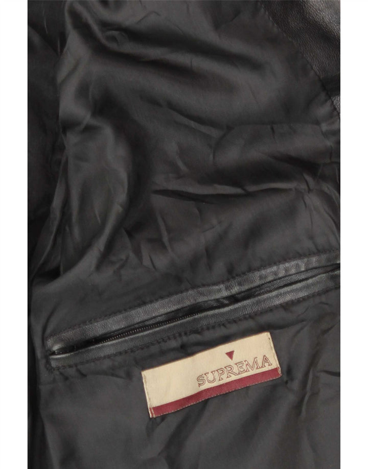 Suprema Herre Læderjakke UK 38 Medium Sort