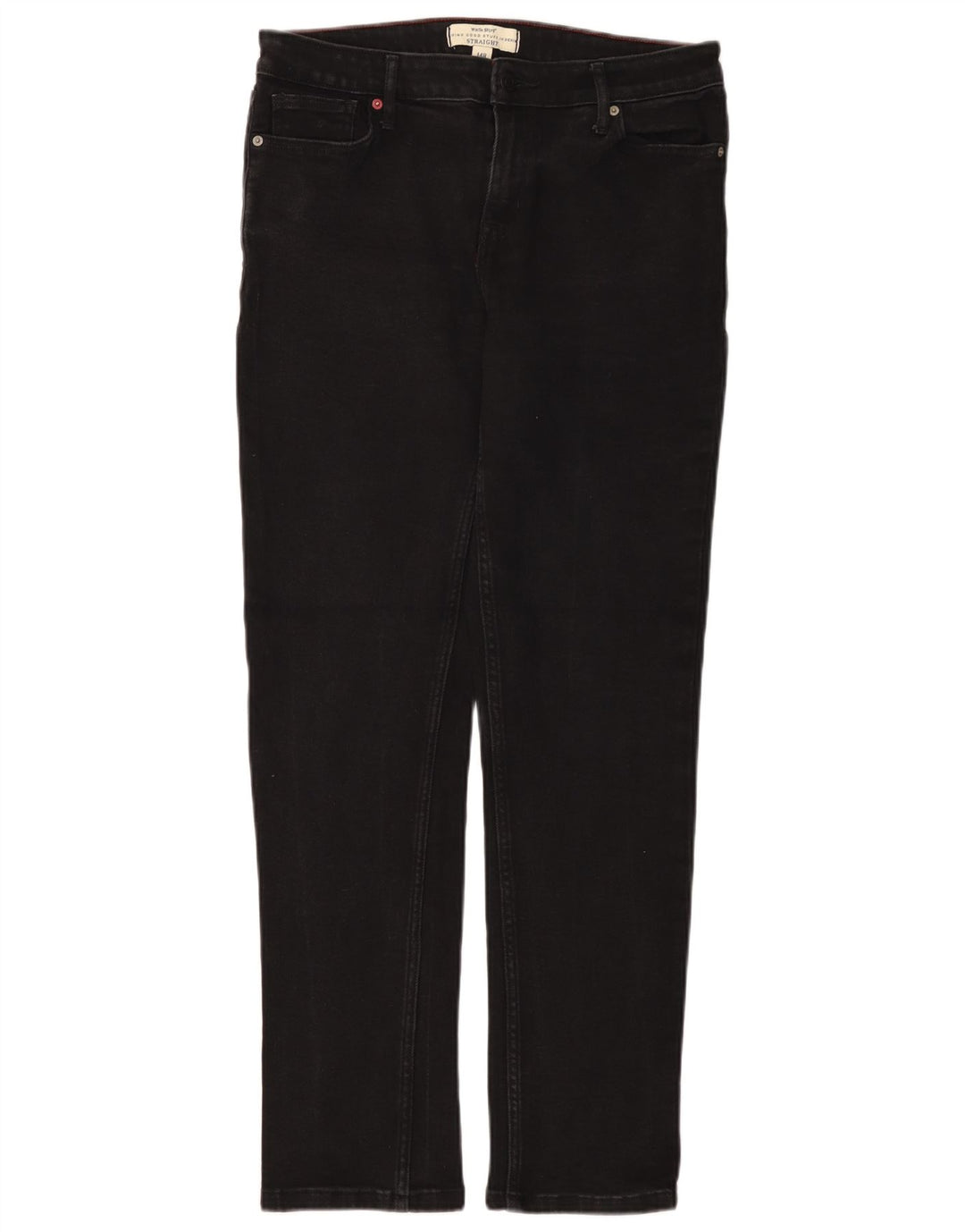 WHITE STUFF Lige jeans til kvinder UK 14 Large W32 L30 Black Bomuld