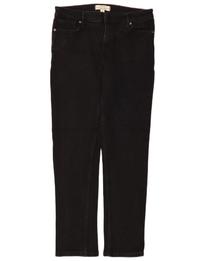 WHITE STUFF Lige jeans til kvinder UK 14 Large W32 L30 Black Bomuld