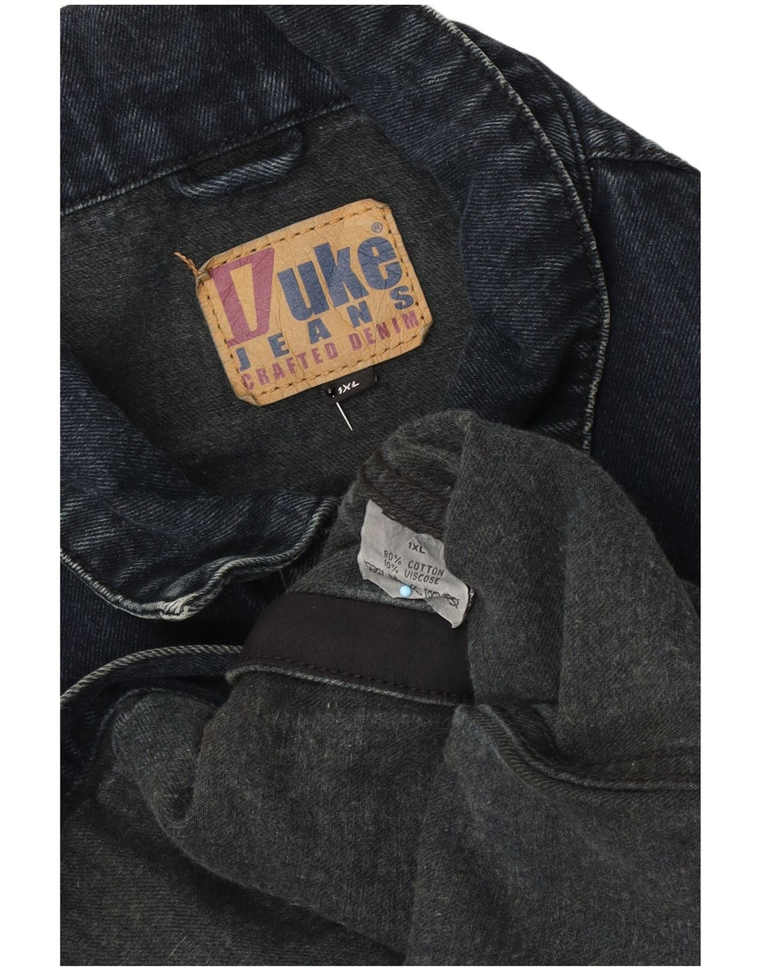 Duke Herre denimjakke UK 42 XL Marineblå Bomuld Classic