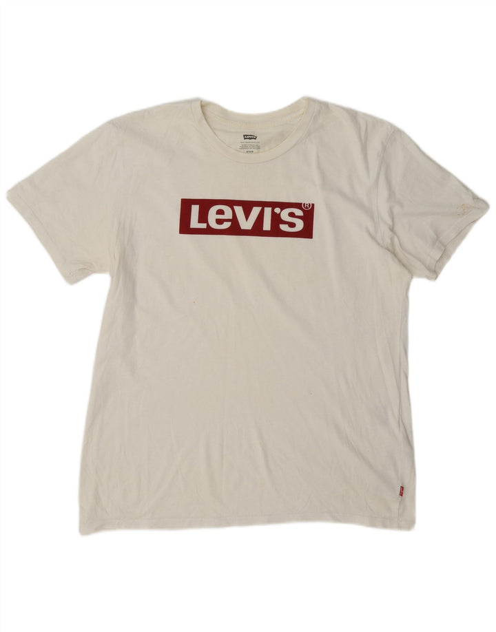 Levi's Herre grafisk T-shirt top mellem hvid bomuld
