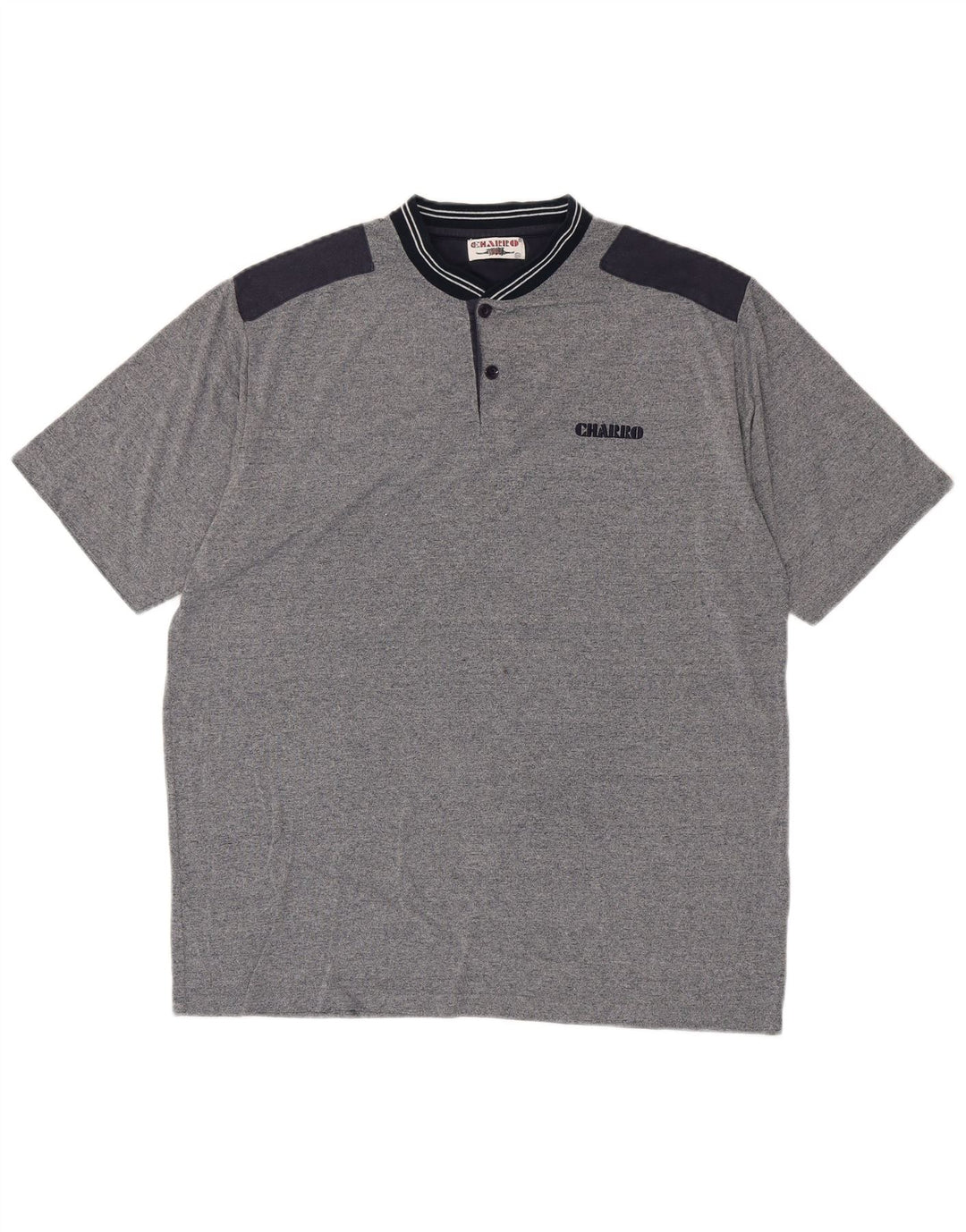 Charro Herre Polo Shirt IT 54 XL Grå Colourblock Bomuld