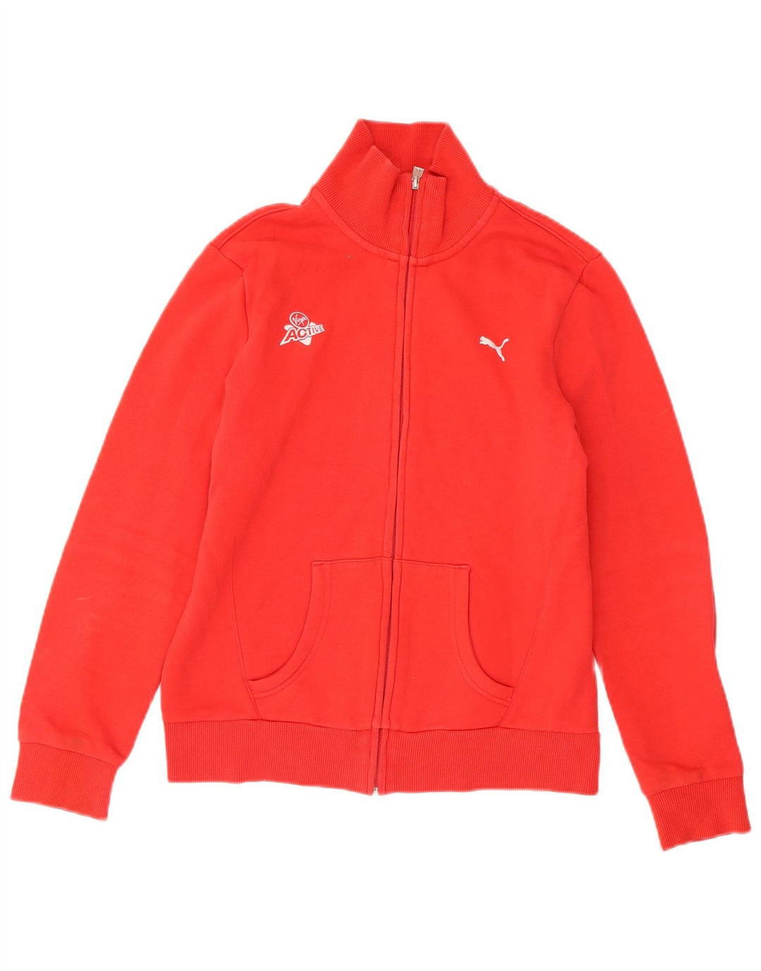 Puma træningsdragt topjakke til kvinder UK 14 Medium rød bomuld
