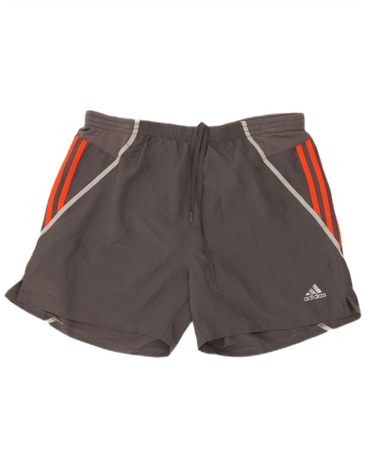 Adidas Badeshorts til mænd mellemgrå Colourblock Polyester