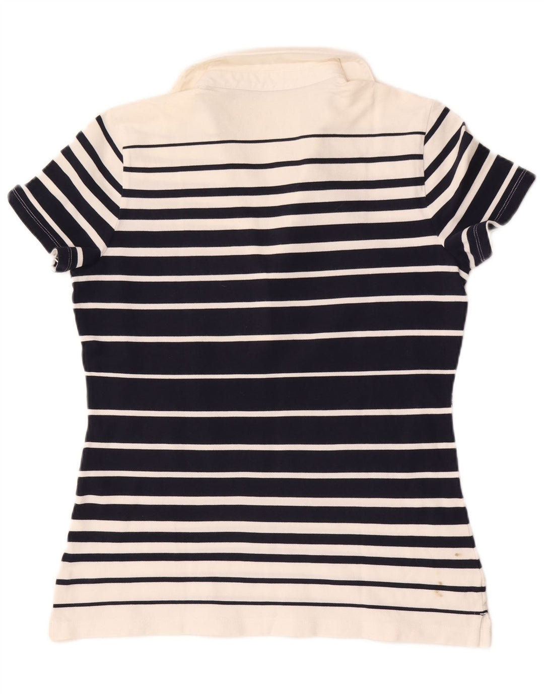 Tommy Hilfiger Dame Polo Shirt UK 14 Mellem marineblå stribet