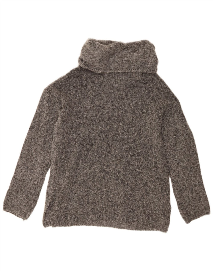 Marks & Spencer Dame-trøjetrøje med rullehals UK 14 Medium Grey Flecked