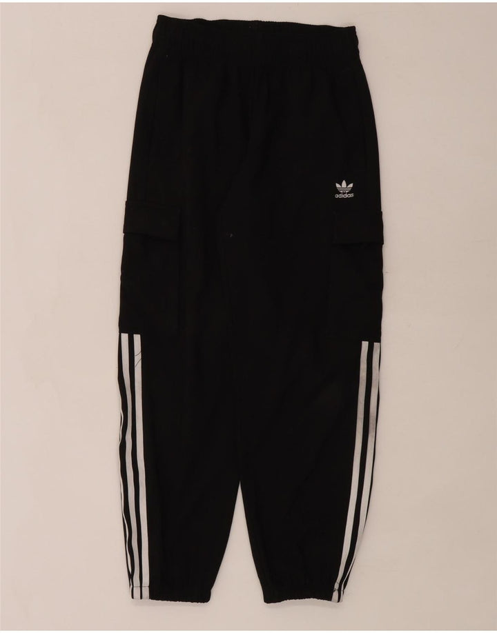 Adidas Boys Cargo Træningsdragt Bukser Joggers 11-12 År Sort Polyester